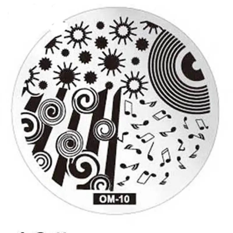 Pattern Diy Nail Art Image Stamp Stamping Plates Manicure Template Om10 1