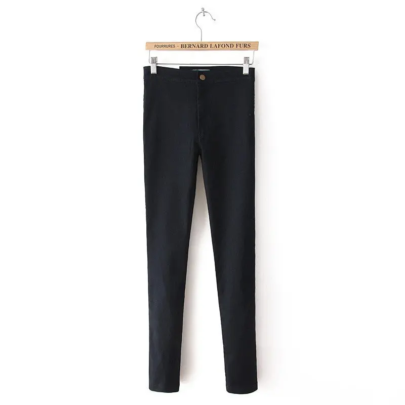 Pencil Jeans Woman Casual Denim Stretch Skinny Jeans Vintage High Waist Jeans Women Black Blue Plus Size 1