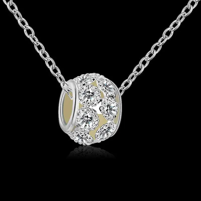 Pendant Glowing Necklace Round Ball Maxi Colar Jewerly Accessories Luyn 81 1