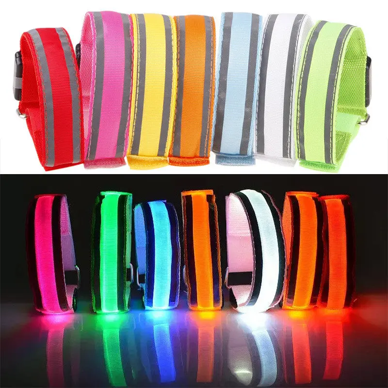 Perfect Sports Festival Parties Flashing Led Light Glow Armband Belt Multi Color73697 1