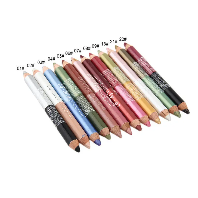 Personal Double Head 12Pcsset Eyeliner Pen Long-Lasting Waterproof Eye Liner Pencil Pen Nice Makeup Tools With Sharpener 1