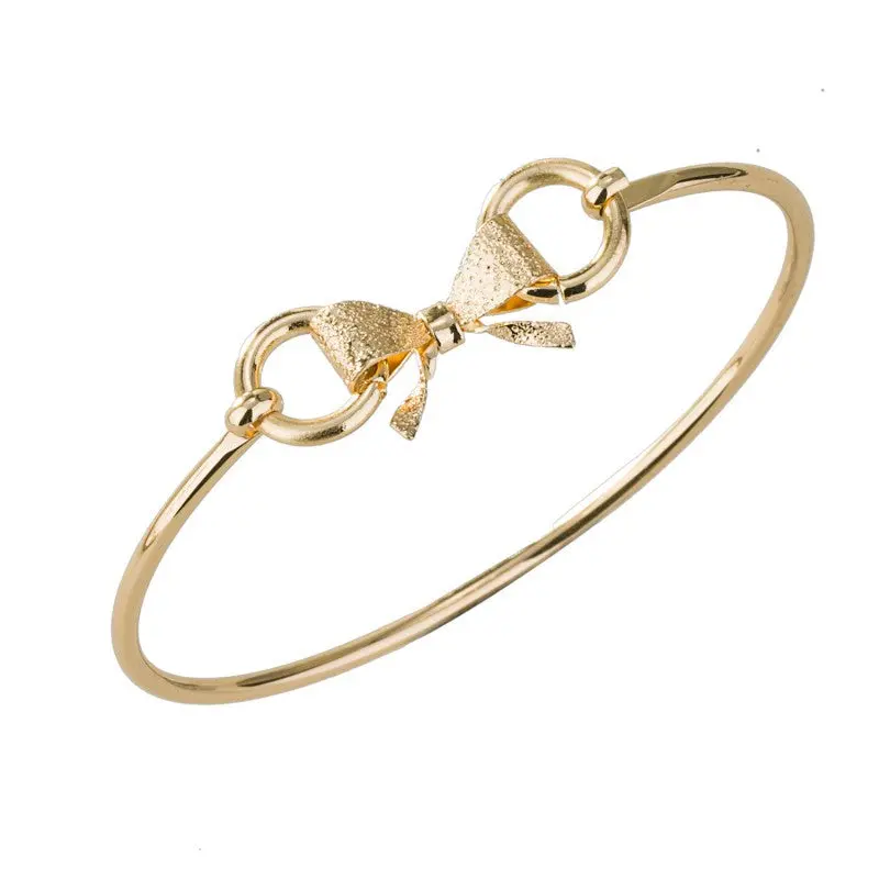 Personalized Dainty Bow Bangle Bracelet Tie The Knot Bangles 10Pcs-G021 1