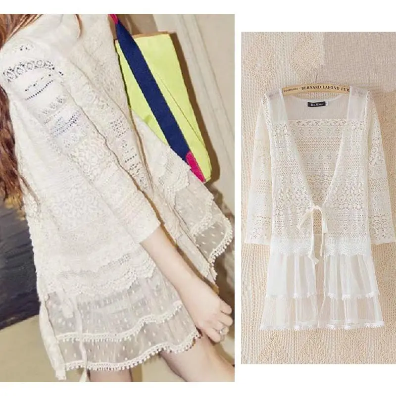 Perspective Lace Cardigan Sunscreen Air-Conditioned Shirt 3