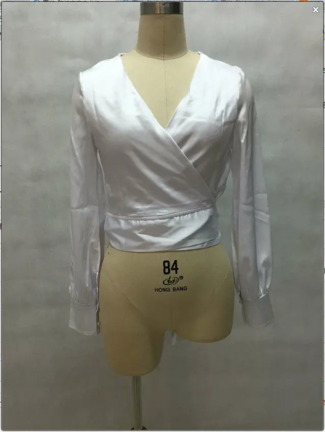 Pink White Women Blouses And Shirts Sexy V Neck Satin Blouse Women Tops Lantern Sleeve Bow Lacing Ladies Office Shirts 5