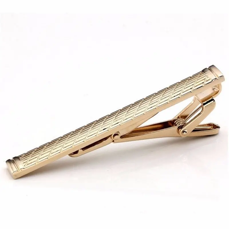 Plain Metalclassical Plain Golden Stainless Steel Standard Tie Clip Clasp Bars Pins With Golden Color 1