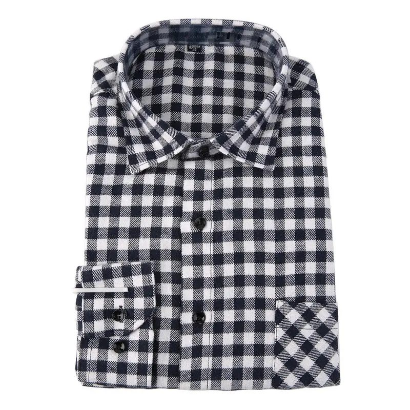 Plald Button Plaid Shirt Long Sleeve Flannel Plaid Casual Shirt Dmm17 Short Sleeve Shirt 3