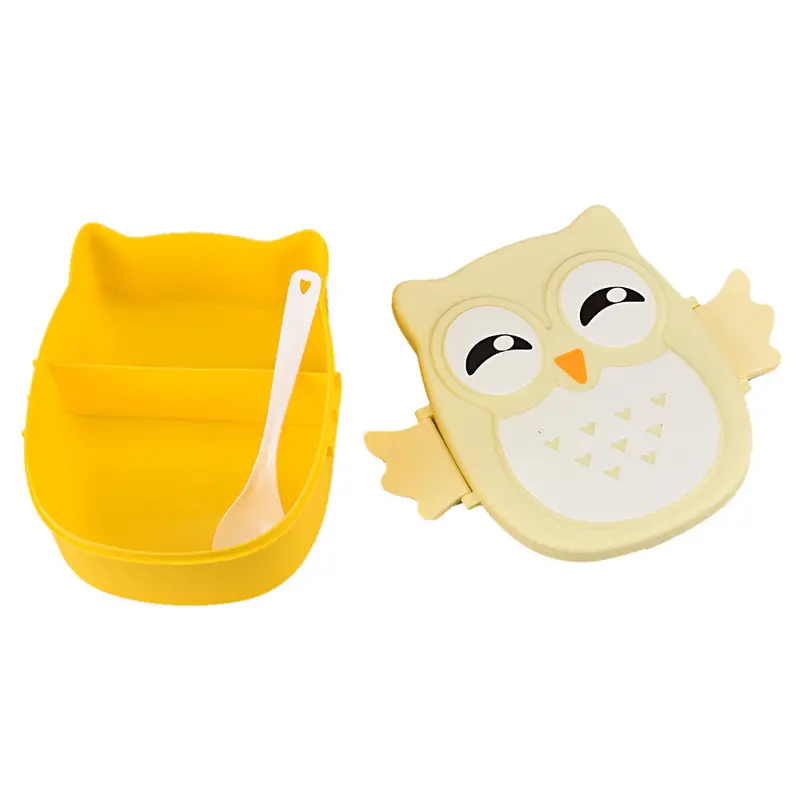 Plastic Owl Lunch Box Lunch Bag Food Container Storage Bags For Girls Picnic Portable Bento Box 1