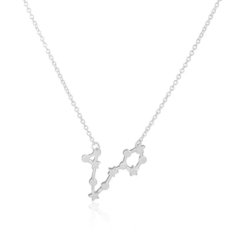 Plated Pisces Zodiac Sign Astrology Birthday Necklaces Girl Party Necklace 30Pcs-N174 1