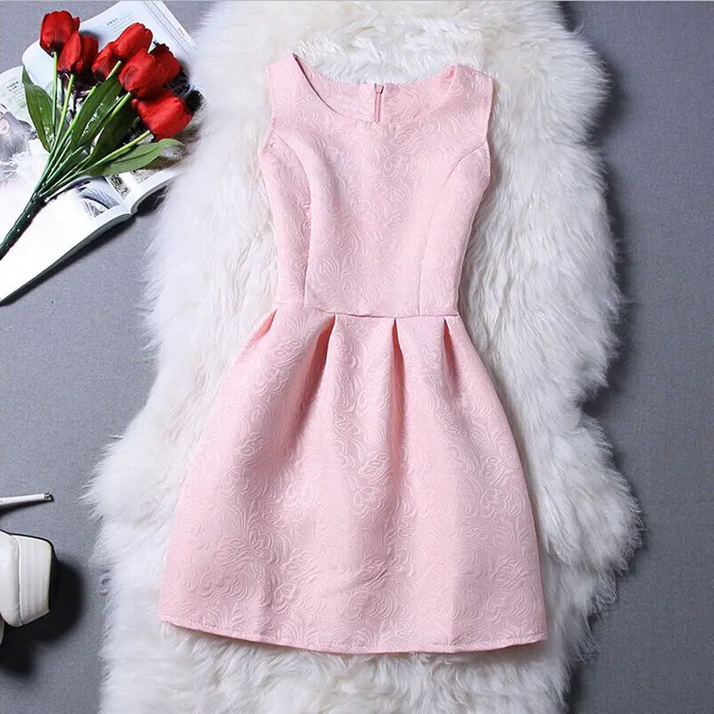 Plus Size Dress Women Elegant Office Casual Sleeveless A-Line Dresses Vestidos De Fiesta Sale Feida 10