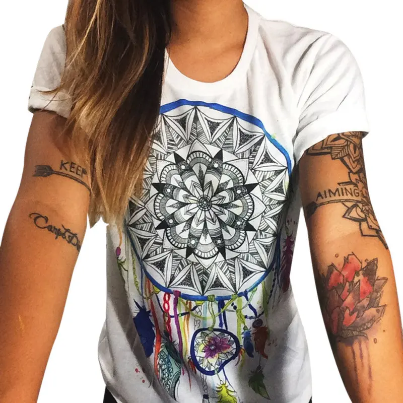 Plus Size Sxl T Shirt Women Printed Tshirt Women Tops Tee Casual Punk White Tees 1