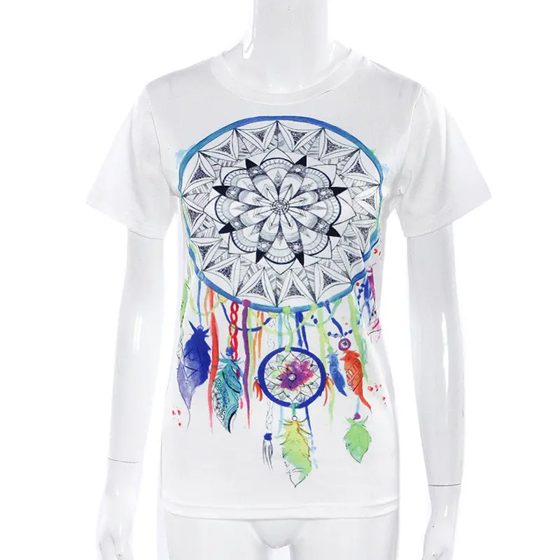 Plus Size Sxl T Shirt Women Printed Tshirt Women Tops Tee Casual Punk White Tees 3