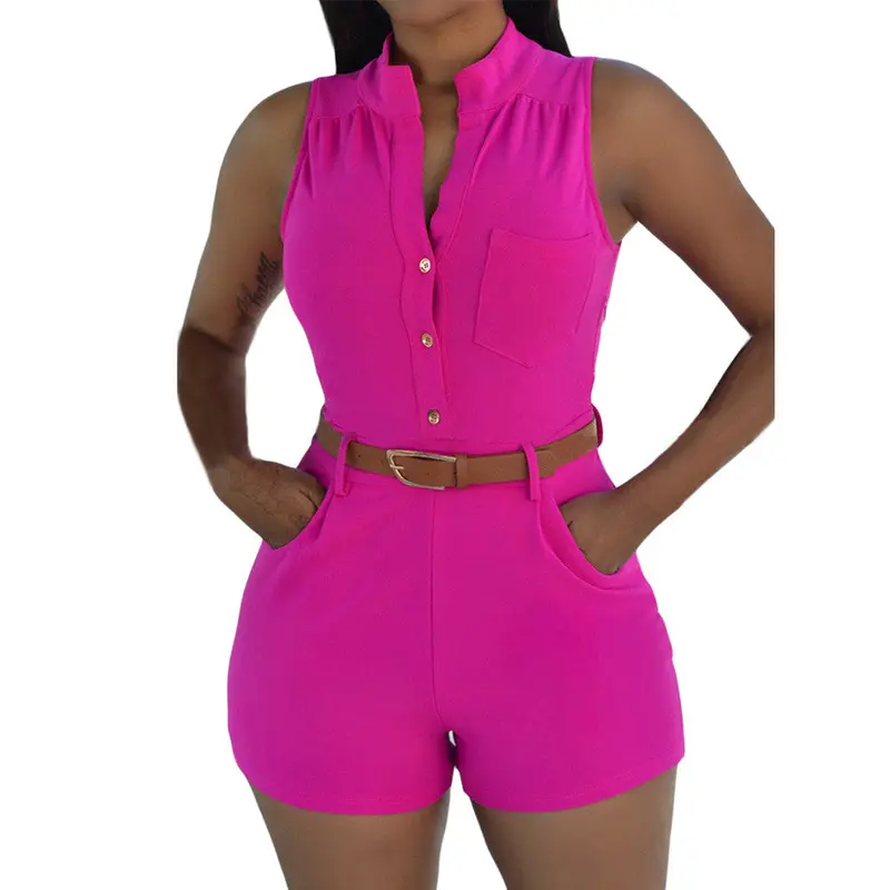 Plus-Size White Denim Romper – Adjustable Playsuit Jumpsuit with Shorts for Women