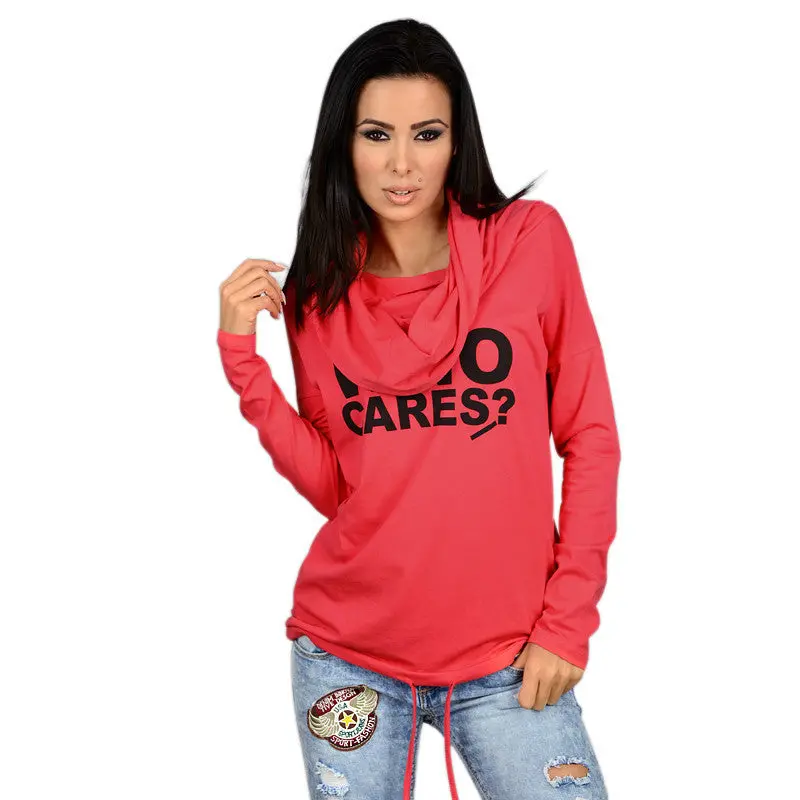 Plus Size Women Hoody Sweatshirt Women Who Cares Letter Print Hoodies Long Sleeve Casual Hooded Sweatshirts Gv288 6