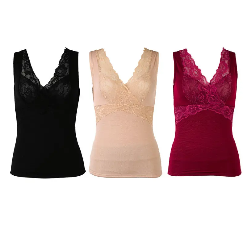 Plush Knittedsleeveless Tank Tops Underwear Vest Slim Sexy V Neck Designtank Top Keeping Body Warm 9