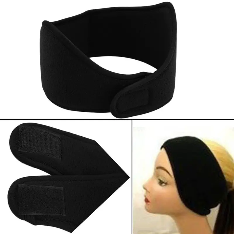 Polar Fleece Earband Stretchy Headband Earmuffs Ear Warmers Ski Black Stretch Hair Band Accessories 1