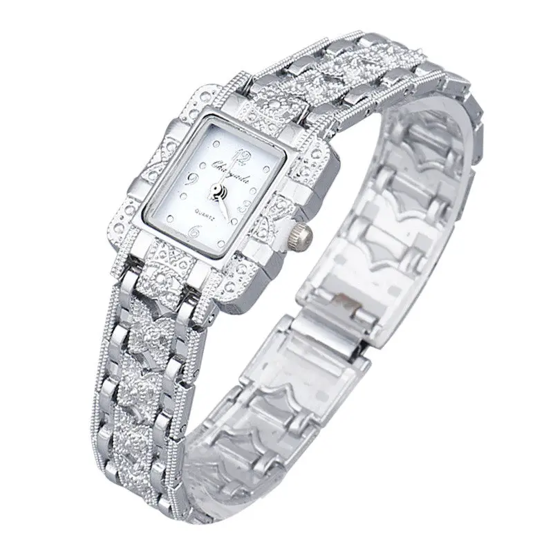 Popular Lady Bling Jewelry Stainless Steal Analog Wrist Watches Motre Luxe Women Watches 1