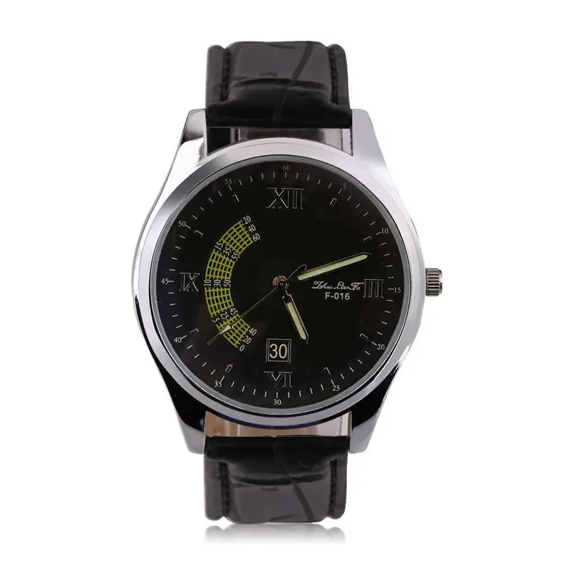 Popular Style Rome Holidayfake Calendar Quartz Watch Luxury Daily Watch F-016 Faux Leather Strap 1