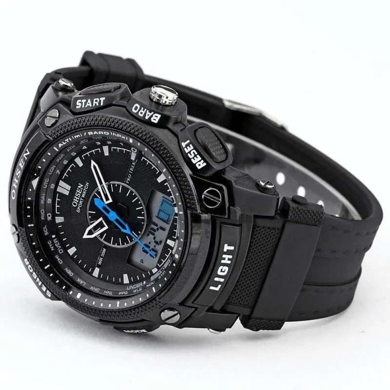 Popular Watch Ohsen Relogio Masculino Digital Lcd Alarm Date Mens Military Sport Watch Relojes Hombre 2