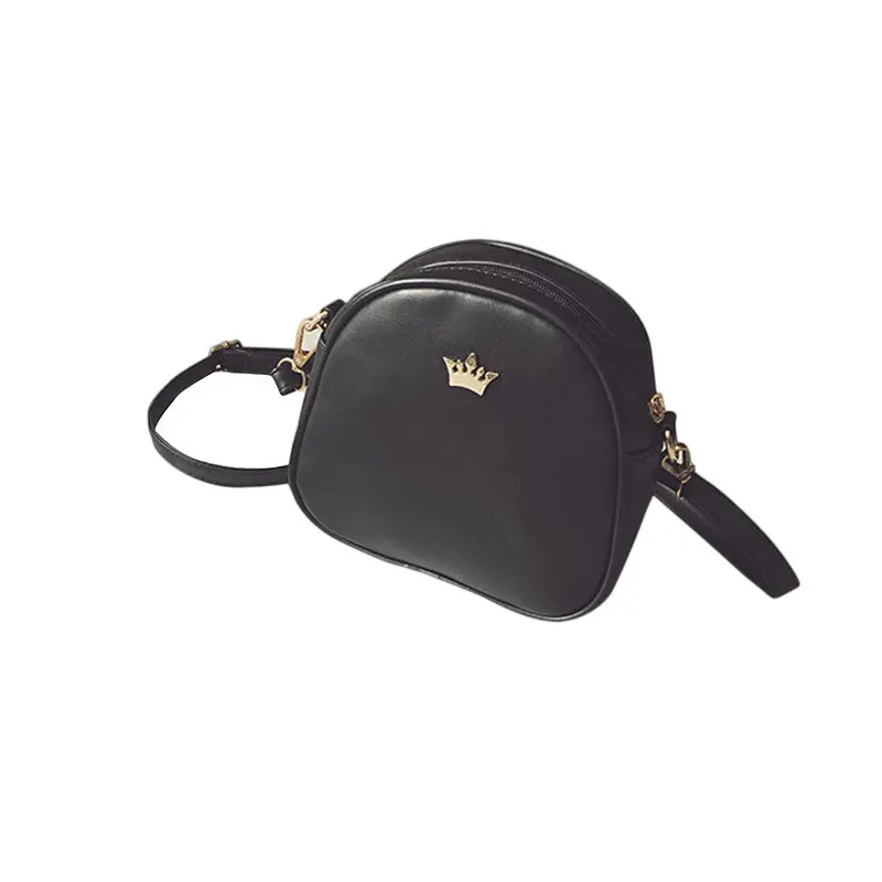 Popular Women Messenger Bags Crown Round Leather Hbag Crossbody Shoulder Bag Women's Clutch Purse Bolsas 1