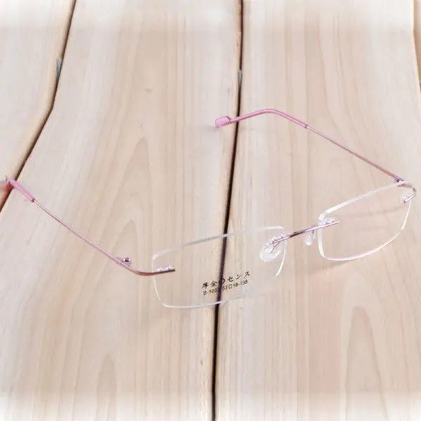 Popular Womens Mens Eyewear Metal Frame Brimless Geek Clear Lens Eye Glasses Py6 2
