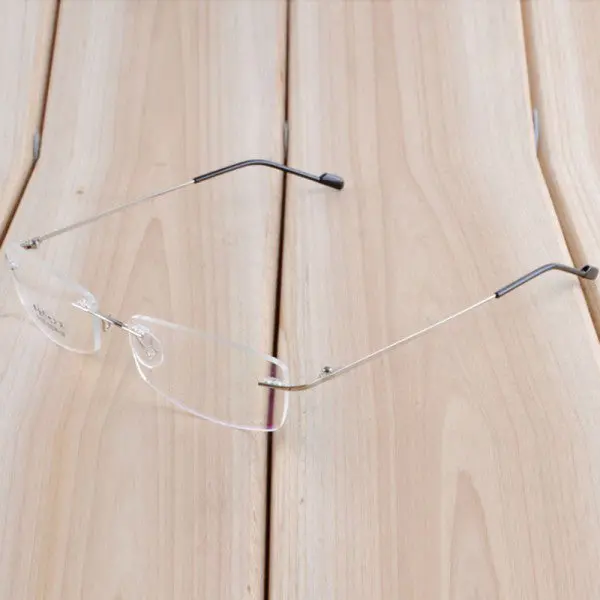 Popular Womens Mens Eyewear Metal Frame Brimless Geek Clear Lens Eye Glasses Py6 3