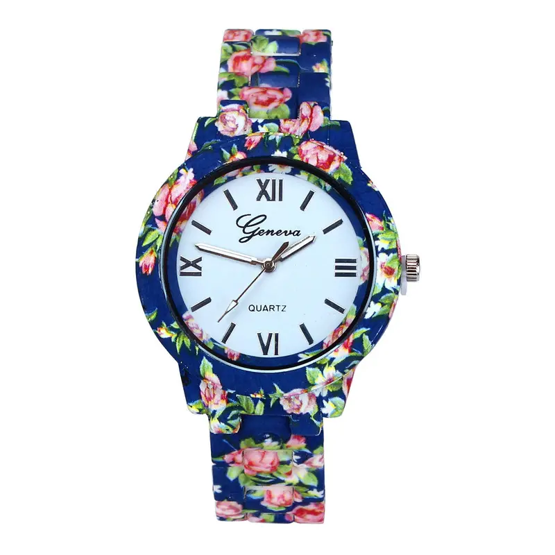 Porcelain Imitating Style Watch Quartz Watch Ladies Women Wristwatch Relogio Feminino Montre Horloges Flower Relojes 1