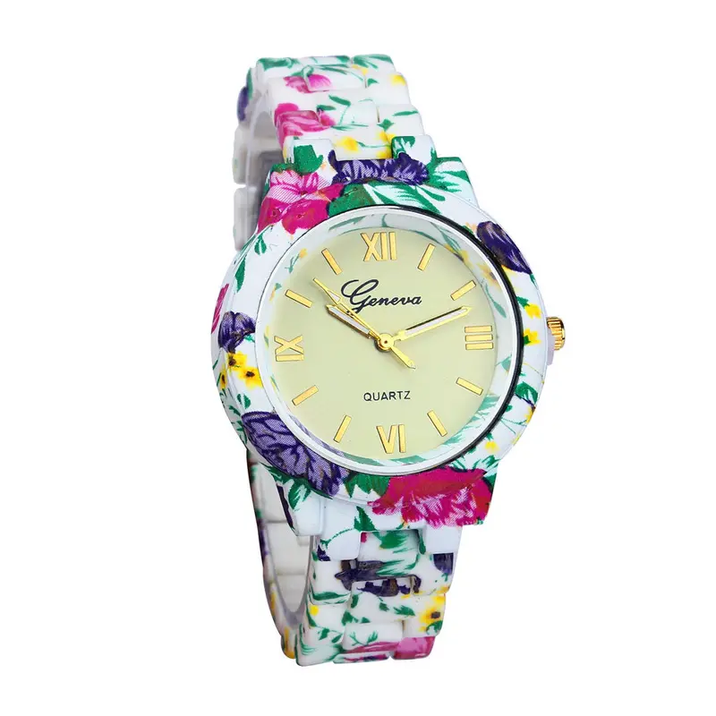 Porcelain Imitating Style Watch Quartz Watch Ladies Women Wristwatch Relogio Feminino Montre Horloges Flower Relojes 2