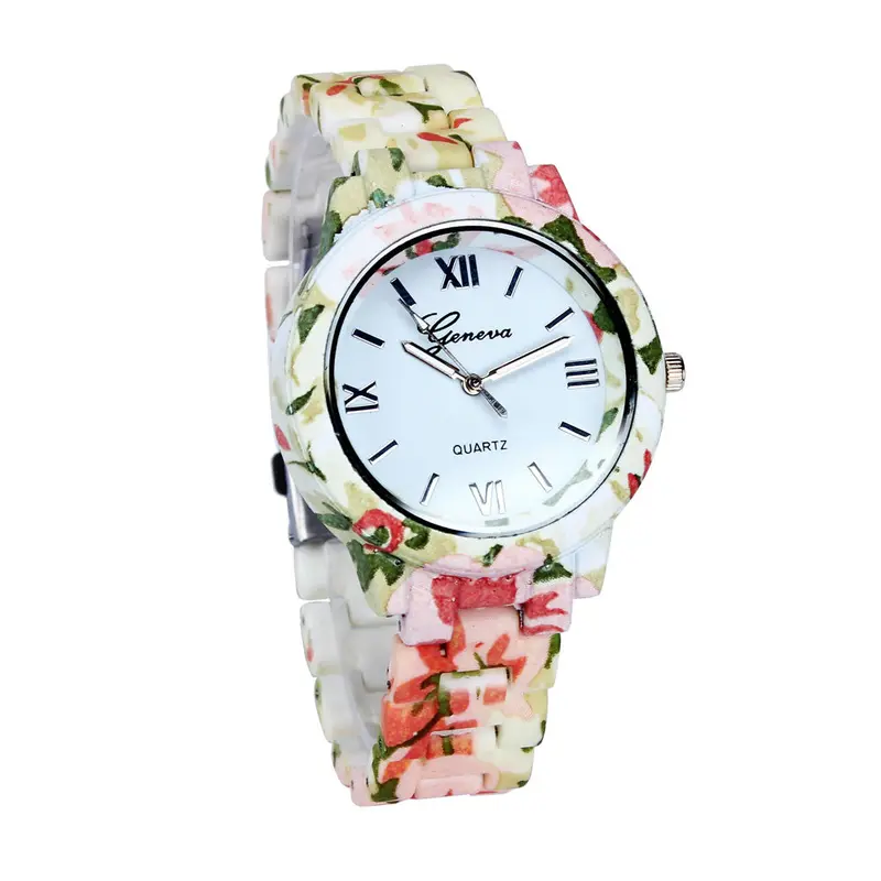 Porcelain Imitating Style Watch Quartz Watch Ladies Women Wristwatch Relogio Feminino Montre Horloges Flower Relojes 3