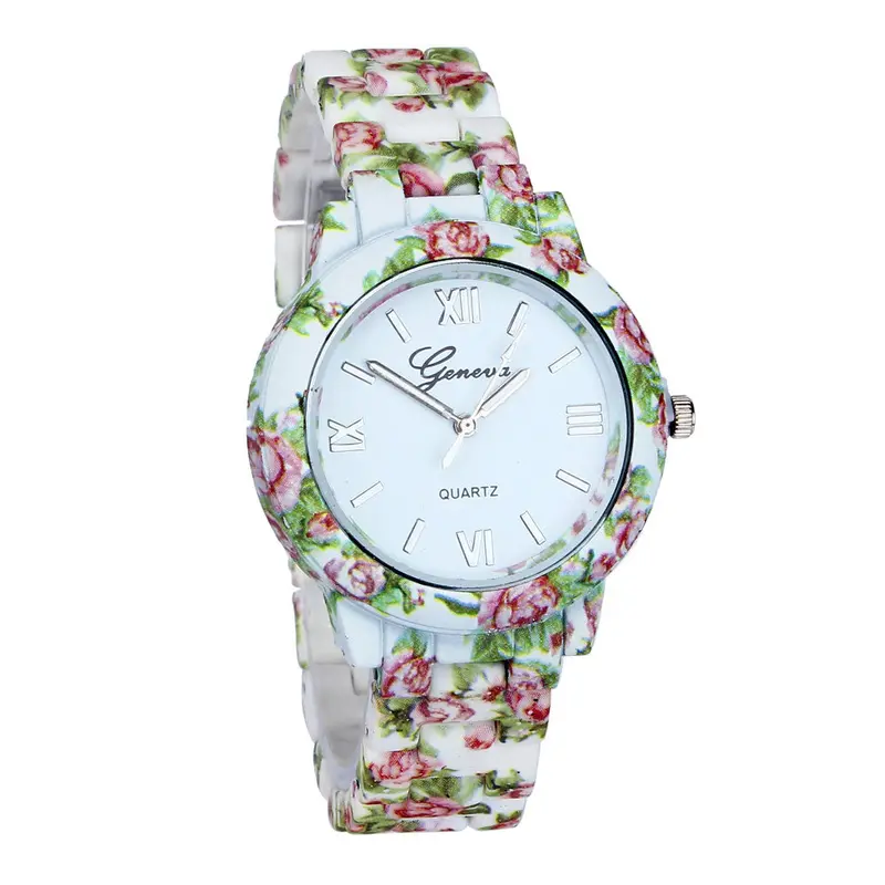 Porcelain Imitating Style Watch Quartz Watch Ladies Women Wristwatch Relogio Feminino Montre Horloges Flower Relojes 5