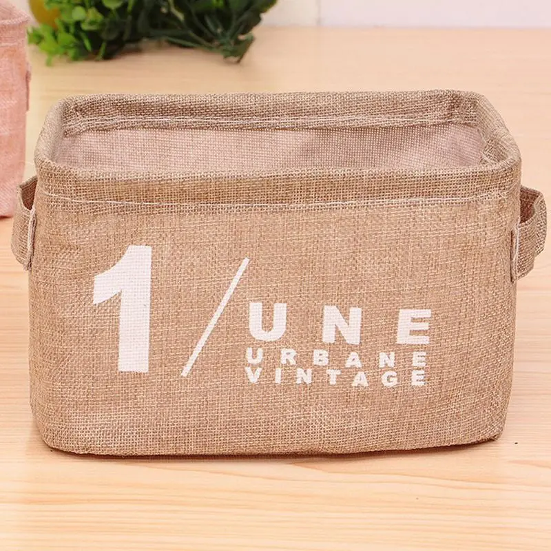Portable Linen Desk Storage Box Holder Jewelry Cosmetic Stationery Organizer Case 224643 1