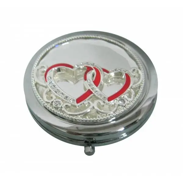 Portable Makeup Mirror Mini Faced Folding Pocket Mirrors Metal 89167 1