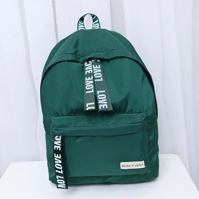 Portable Travel Backpacks Zipper Soild Back Pack Daily Women Men Shoulder Bags Rucksack School Bag 2
