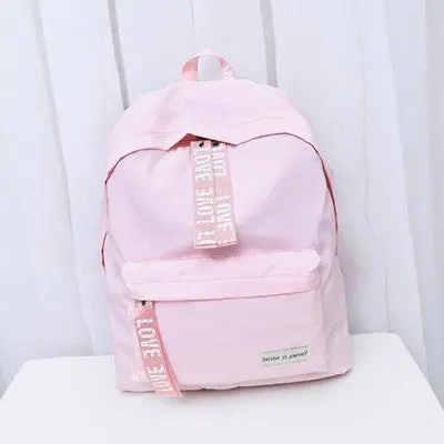 Portable Travel Backpacks Zipper Soild Back Pack Daily Women Men Shoulder Bags Rucksack School Bag 3