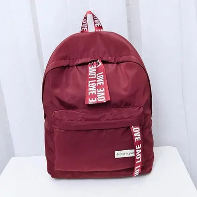 Portable Travel Backpacks Zipper Soild Back Pack Daily Women Men Shoulder Bags Rucksack School Bag 4
