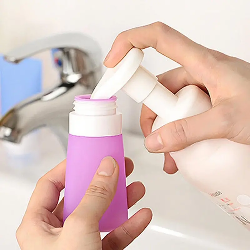 Portable Travel Empty Bottle Cream Lotion Cosmetic Tubes Perfume Container Pink 2