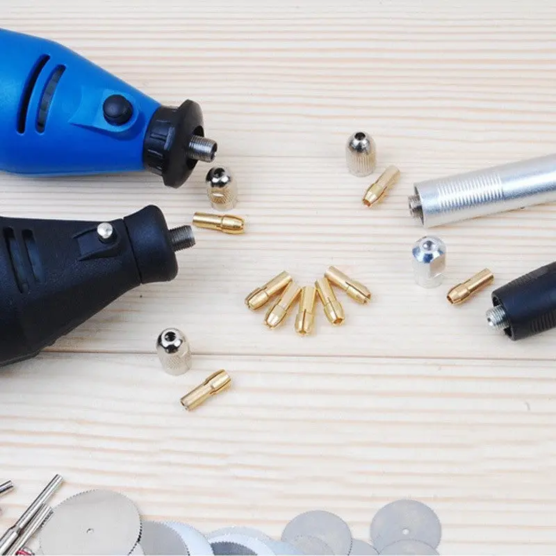 Practical 8Pcs Brass Collet Include 1Mm/1.6Mm/2.3Mm/3.2Mm Rotary Tool Fit Dremel Drill 69134 1