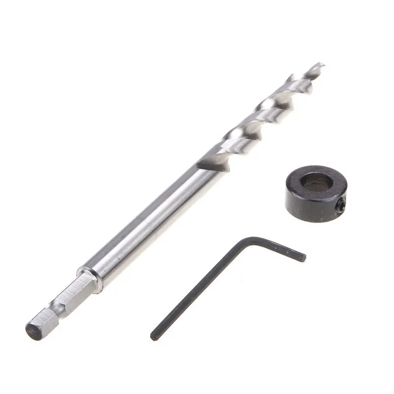 Practical Hss 3/8" Inch (9.5Mm) Hex Pocket Hole Drill Bit Stop Collar Set For Kreg Guide Tool 82674 1