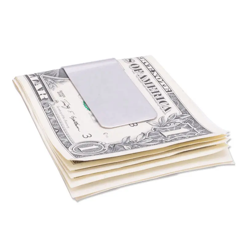 Practical Stainless Steel Money Cash Clip Clamp Holder For Pocket Slim Sleek Style 64545 1