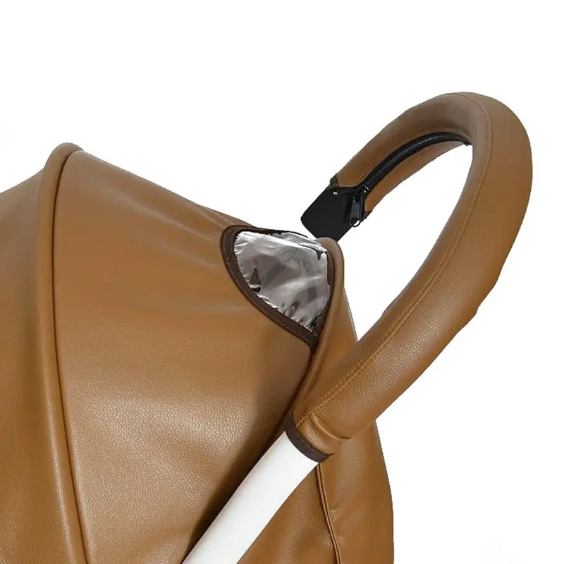 Pram Stroller Accessories Baby Stroller Pu Protective Case Cover For Armrest Covers Hle Wheelchairs Brown 1