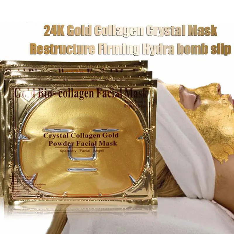 Pressional 10 X 24K Gold Collagen Facial Mask Moisturizing Anti Wrinkle Face Pack For Lady 1