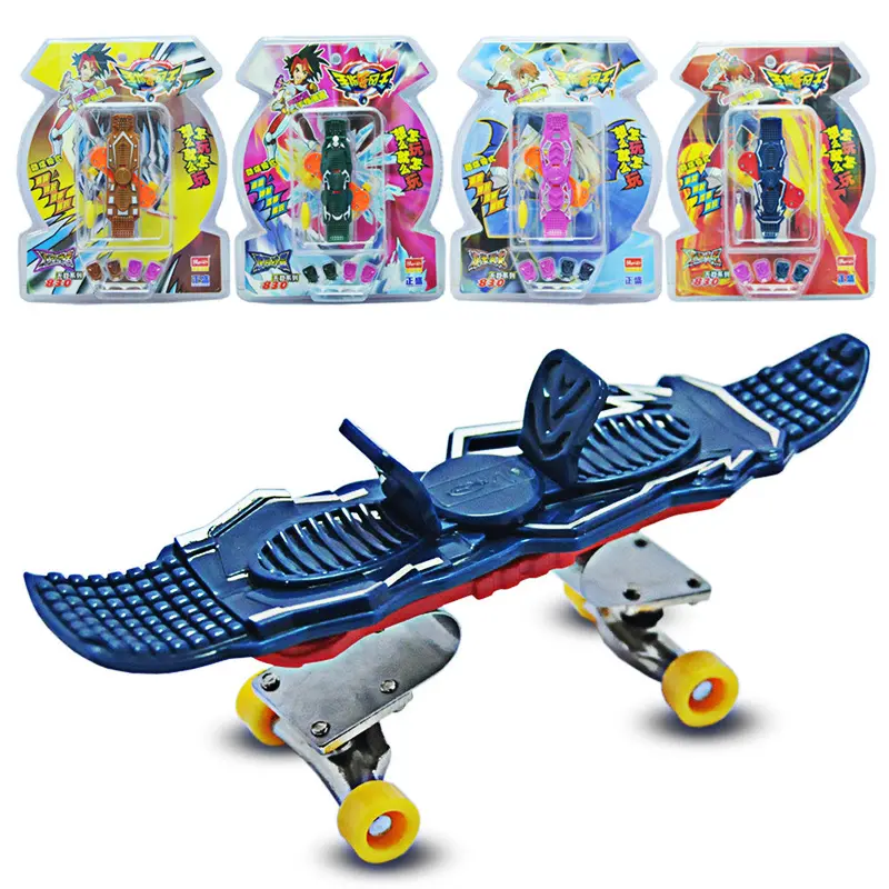 Pressional Fingerboards Mini Finger Skateboard Plastic Bearing Wheel Fingerboard Novelty Toy Rom Color 1