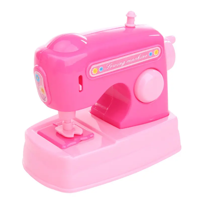 Pretend Toy Dollhouse Miniature Sewing Machine Pink Furniture Toys For Doll House Decor Children Toys Accessories 1