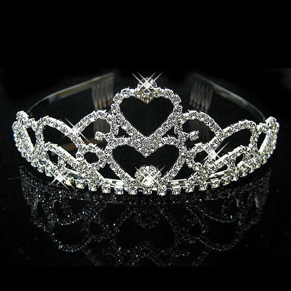 Pretty Women Girls Hair Band Headband Bridal Princess Stunning Crystal Tiara Wedding Crown 1