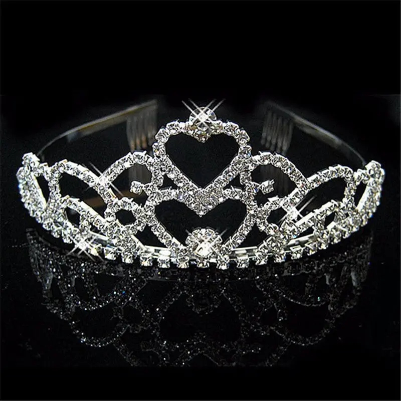 Pretty Women Girls Hair Band Headband Bridal Princess Stunning Crystal Tiara Wedding Crown 2