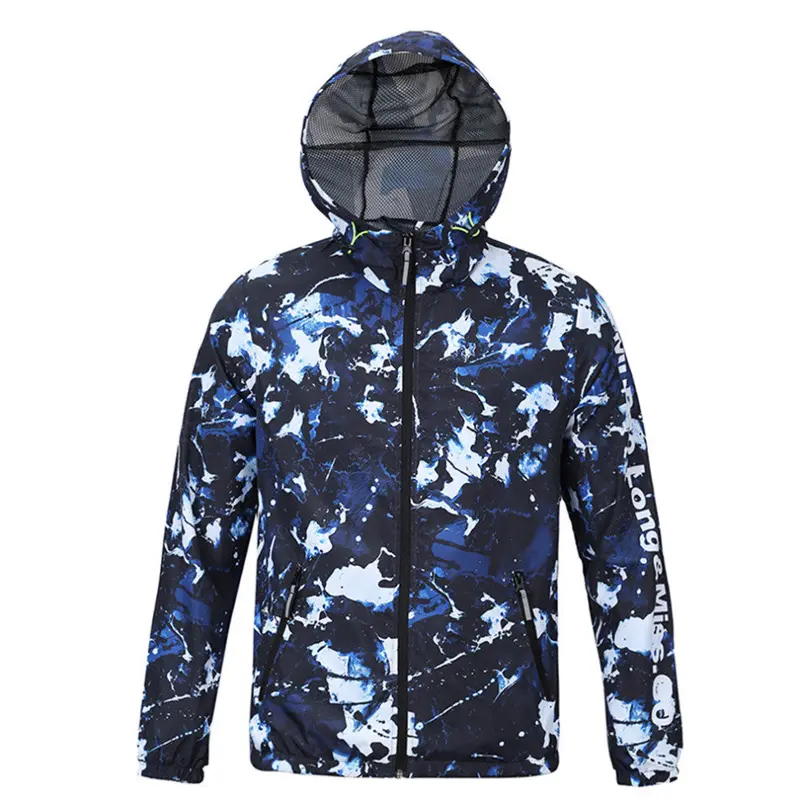 Printing Thin Coat Waterproof Wind Resistant Jacket Suitable Traveling Ski Hiking And Camping In 1