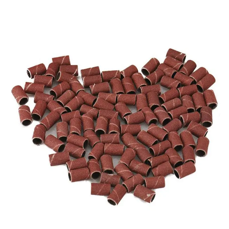 Pro 100Pcsnail File Nail Artsize Coarse 180 Grits Mrels For Nails File Frosted Ring Tool 1