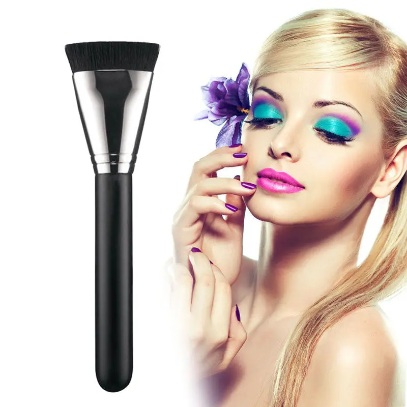 Pro Face Flat Contour Foundation Brush Makeup Beauty Brushes Wooden Hle 1