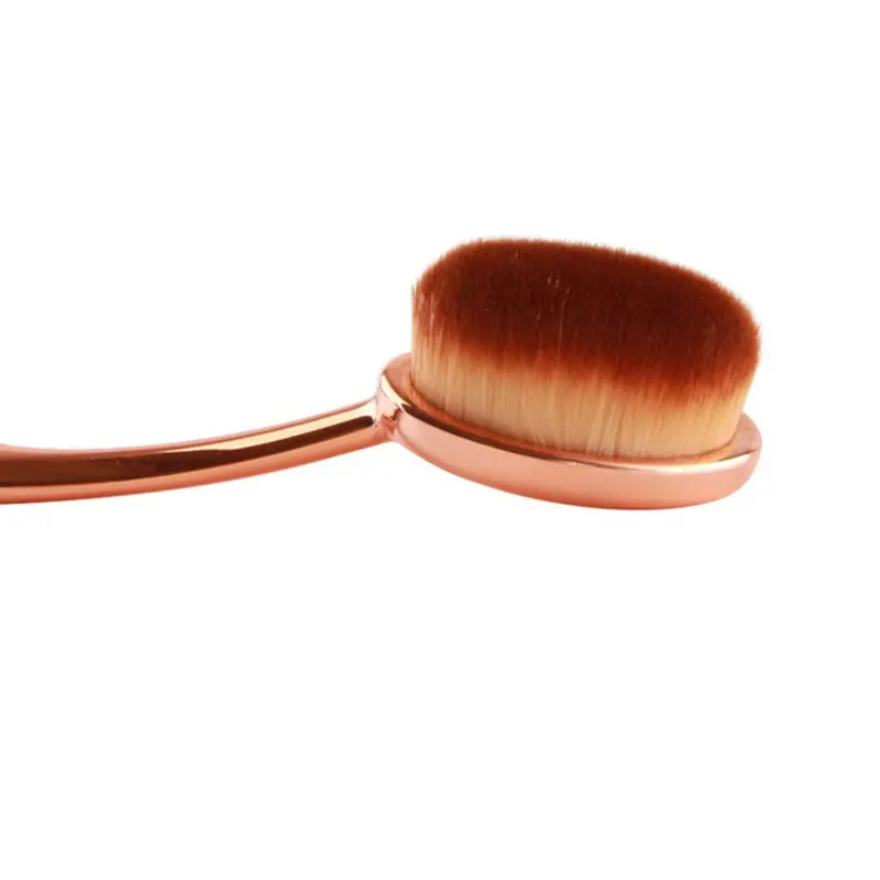 Pro Face Oval Makeup Brush Toothbrush Shaped Curve Brush Foundation Powder Cream Powder Puff Blusher Brush 1