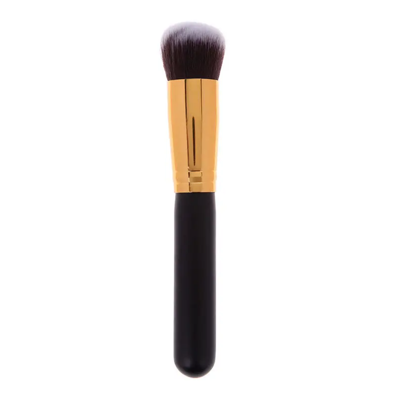 Pro Makeup Foundation Powder Blush Brush Black Gold Brushs 1