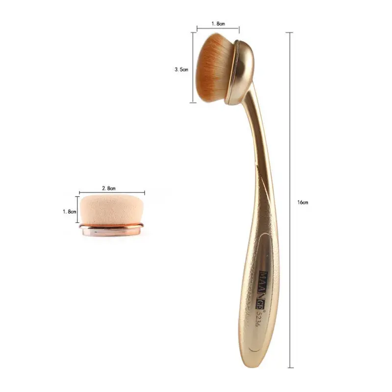Pro Makeup Sponge Oval Toothbrush Cosmetic Foundation Cream Powder Brush Puff Maquillage 1